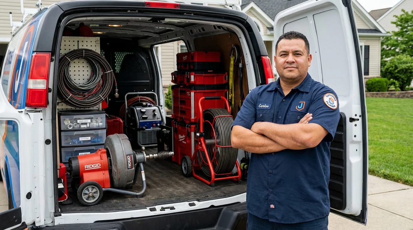 Professional drain cleaning equipment and Johns Plumbing LLC plumber in National Park