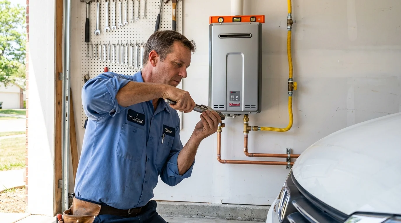 Tankless water heater installation by a Johns Plumbing LLC plumber in National Park